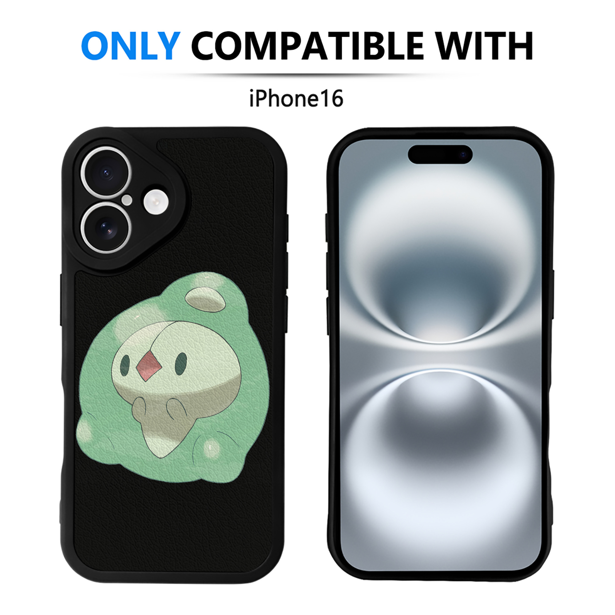 （画像用） ポケットモンスター Pokémon 【iPhone 16シリーズ対応】シリコンスマホケース（レザー調） 材質：シリコン